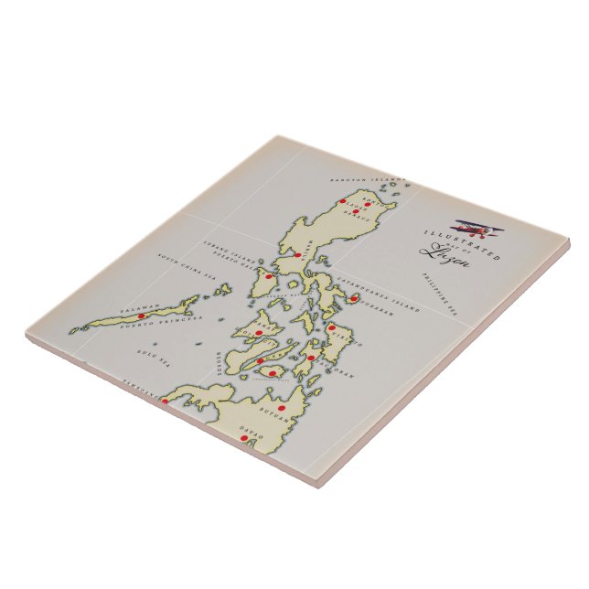 Mapa ilustrado de Luzon mapa das Filipinas (Lateral)