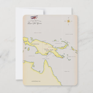 Mapa ilustrado de Papua Nova Guiné