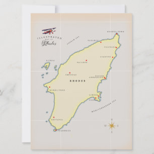Mapa ilustrado de Rodes.