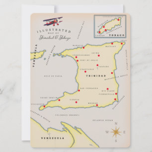 Mapa ilustrado de Trinidad e Tobago