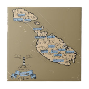Mapa ilustrado de Viagem Malta