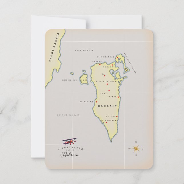 Mapa Ilustrado do Barém (Verso)