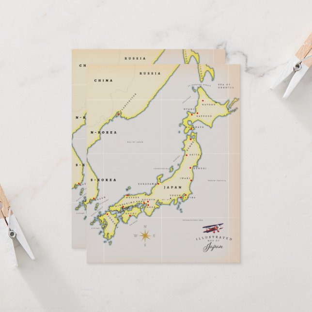 Mapa ilustrado do Japão (Frente/Verso In Situ)