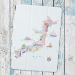 Mapa Ilustrado do Japão<br><div class="desc">Vestir seu ar iPad com nosso Cobrir japonês Map! A arte em aquarela agita a ânsia em crianças e entusiastas do viagem,  protegendo seu dispositivo com estilo em suas aventuras asiáticas.</div>
