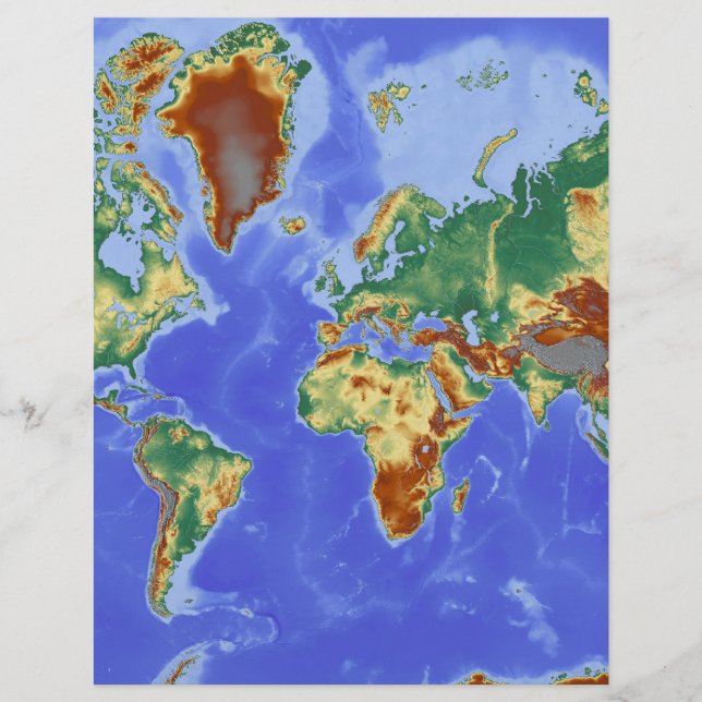 Mapa Internacional da Geografia Mundial (Frente)
