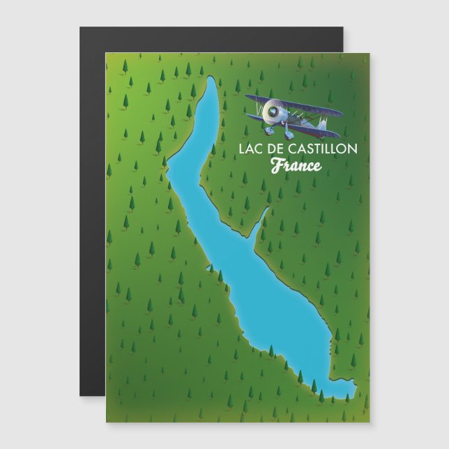Mapa Lac de Castillon France (Frente/Verso)