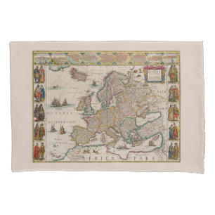 Mapa medieval da Europa (por Willem Blaeu)