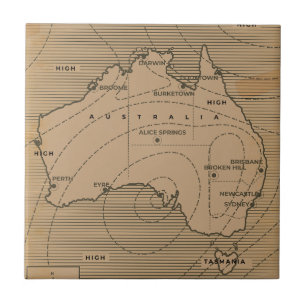 Mapa meteorológico da Austrália
