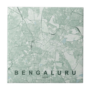 Mapa Minimalista da Cidade de Bengaluru Índia