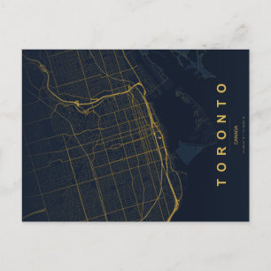 Mapa Mínimo de Cidade de Toronto em Cartão Postal
