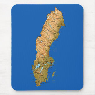Mapa Mousepad da suecia