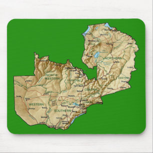 Mapa Mousepad da Zâmbia