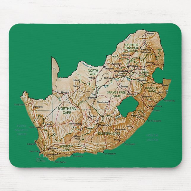 Mapa Mousepad de África do Sul (Frente)