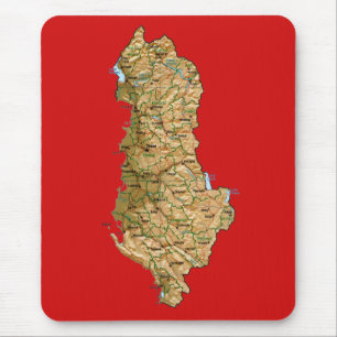 Mapa Mousepad de Albânia