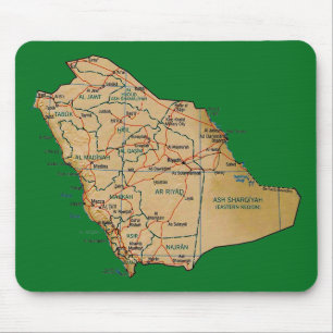 Mapa Mousepad de Arábia Saudita