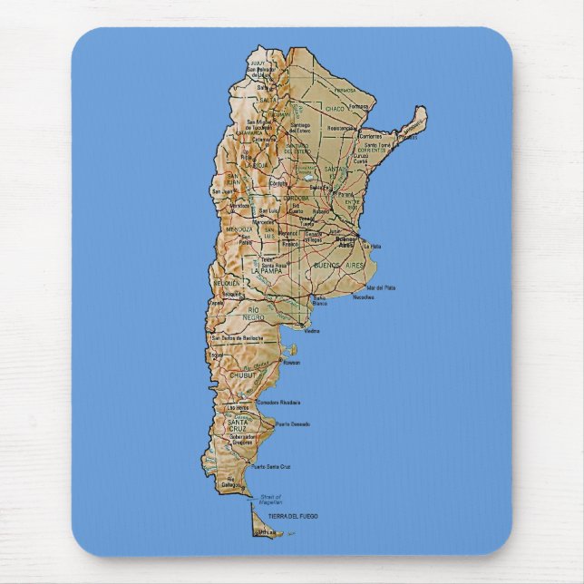 Mapa Mousepad de Argentina (Frente)