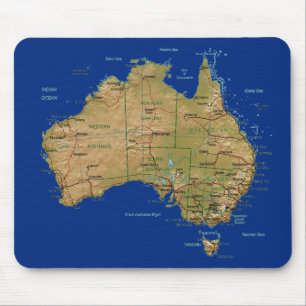 Mapa Mousepad de Austrália