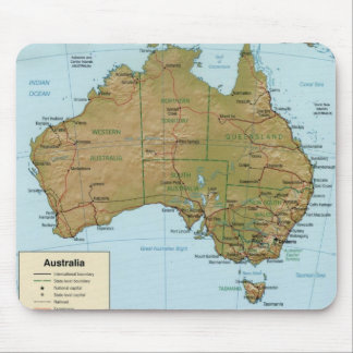 Mapa Mousepad de Austrália