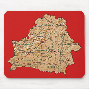 Mapa Mousepad de Belarus