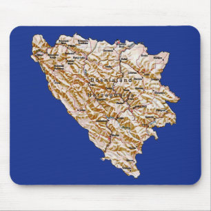 Mapa Mousepad de Bósnia - de Herzegovina