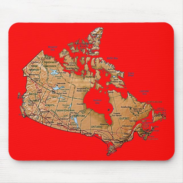 Mapa Mousepad de Canadá (Frente)