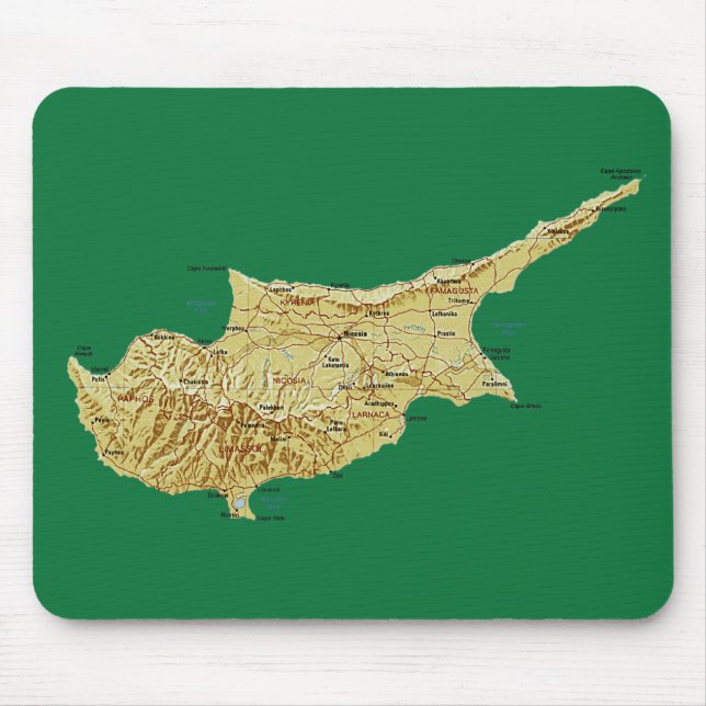 Mapa Mousepad de Chipre (Frente)