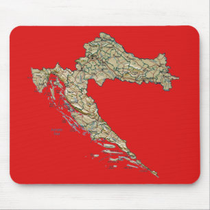 Mapa Mousepad de Croatia