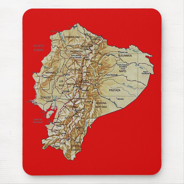 Mapa Mousepad de Equador (Frente)