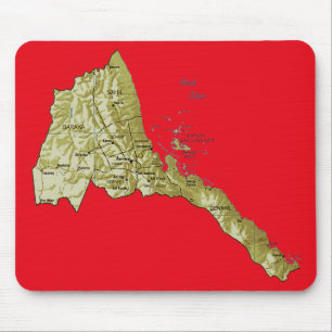 Mapa Mousepad de Eritrea