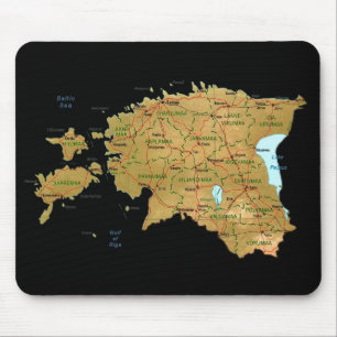 Mapa Mousepad de Estónia