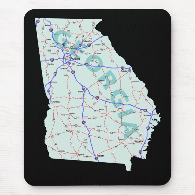 Mapa Mousepad de Geórgia (Frente)