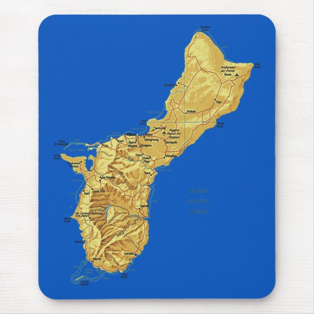 Mapa Mousepad de Guam (Frente)