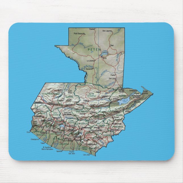 Mapa Mousepad de Guatemala (Frente)
