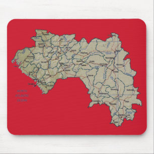 Mapa Mousepad de Guiné-Conakry
