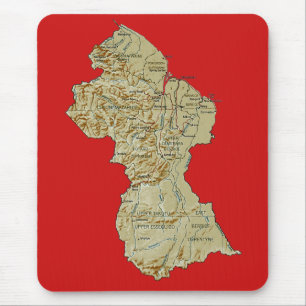 Mapa Mousepad de Guyana