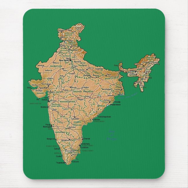 Mapa Mousepad de India (Frente)