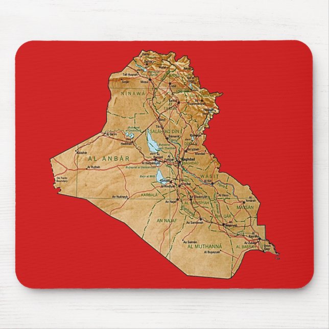 Mapa Mousepad de Iraque (Frente)