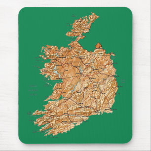 Mapa Mousepad de Ireland