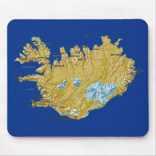 Mapa Mousepad de Islândia