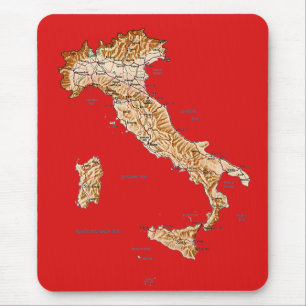 Mapa Mousepad de Italia