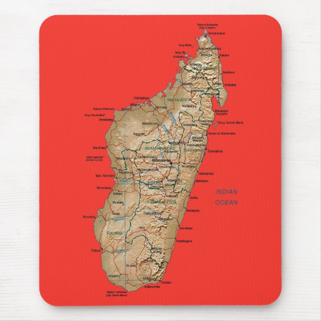Mapa Mousepad de Madagascar (Frente)