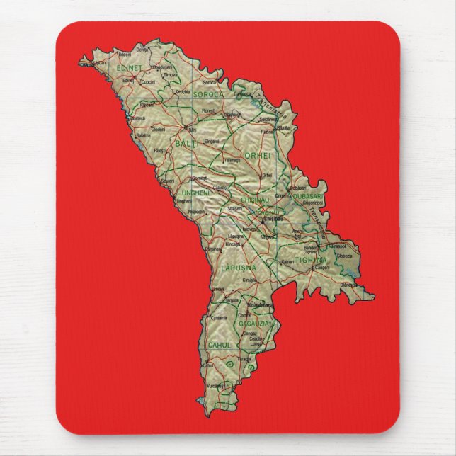 Mapa Mousepad de Moldova (Frente)