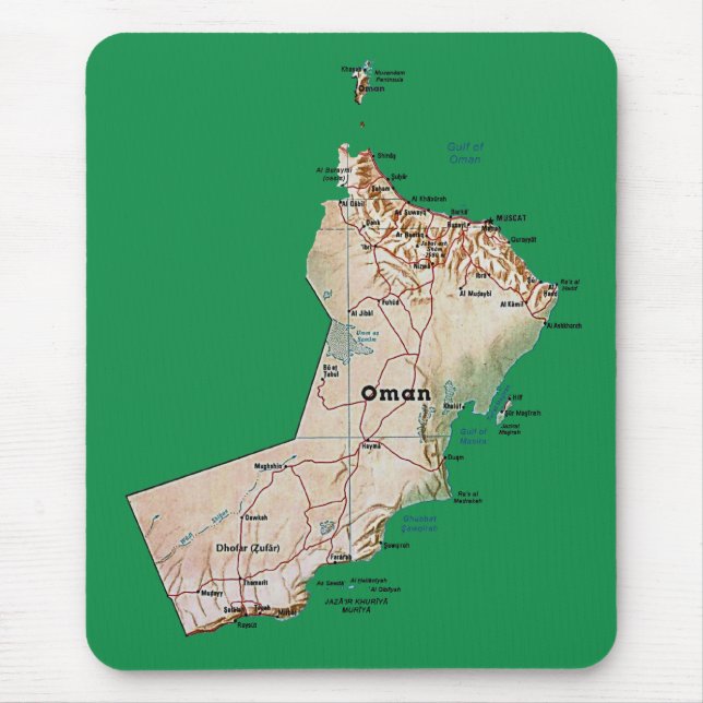 Mapa Mousepad de Oman (Frente)
