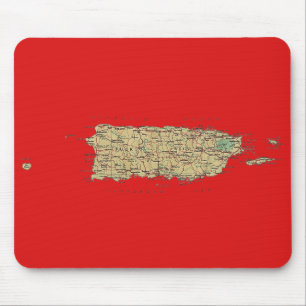 Mapa Mousepad de Puerto Rico