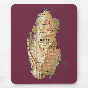 Mapa Mousepad de Qatar