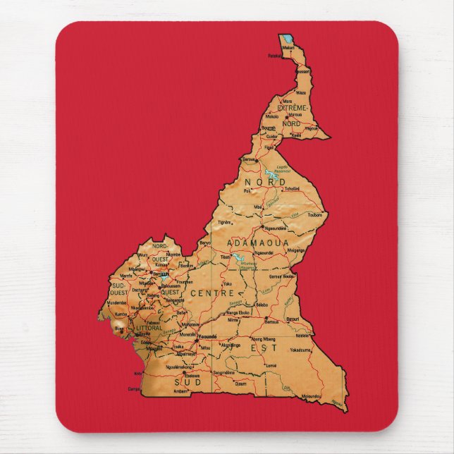Mapa Mousepad de República dos Camarões (Frente)