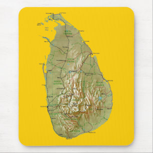 Mapa Mousepad de Sri Lanka