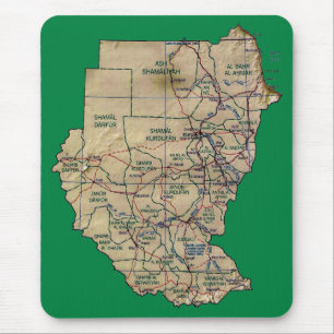 Mapa Mousepad de Sudão