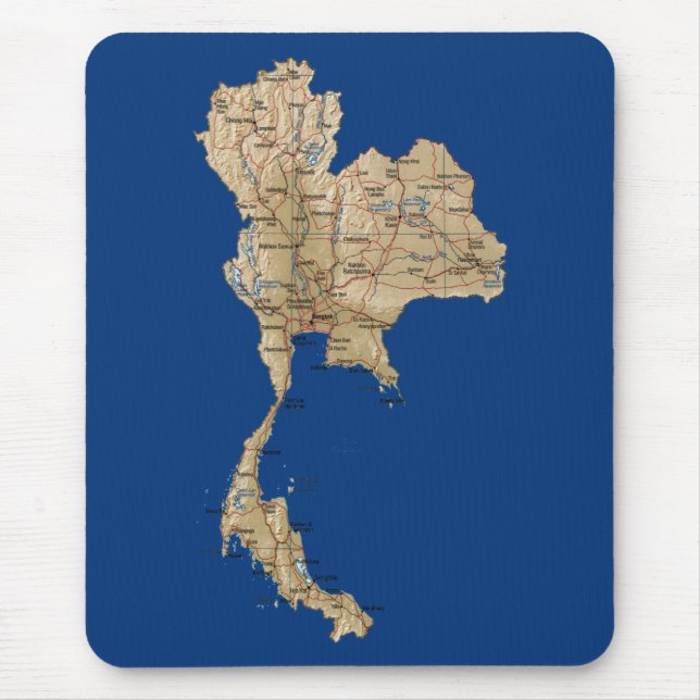 Mapa Mousepad de Tailândia (Frente)