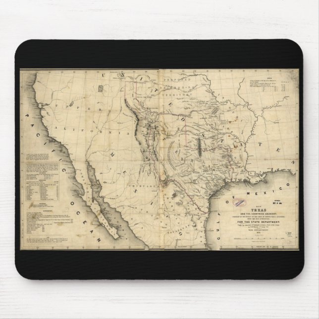 Mapa Mousepad de Texas (Frente)